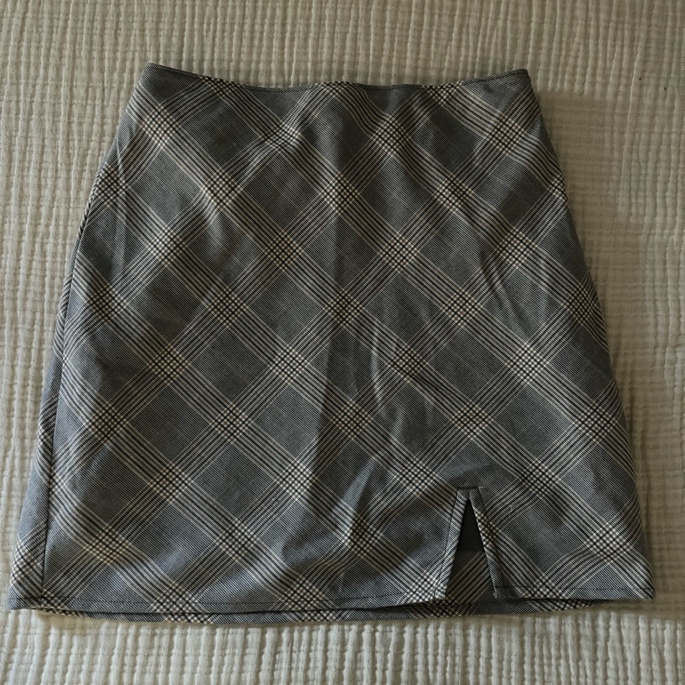 Abercrombie & Fitch Gray Plaid Pencil Skirt